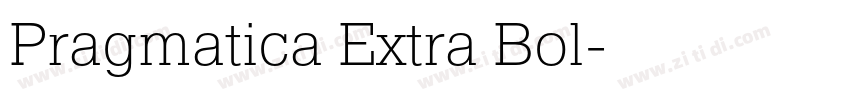 Pragmatica Extra Bol字体转换